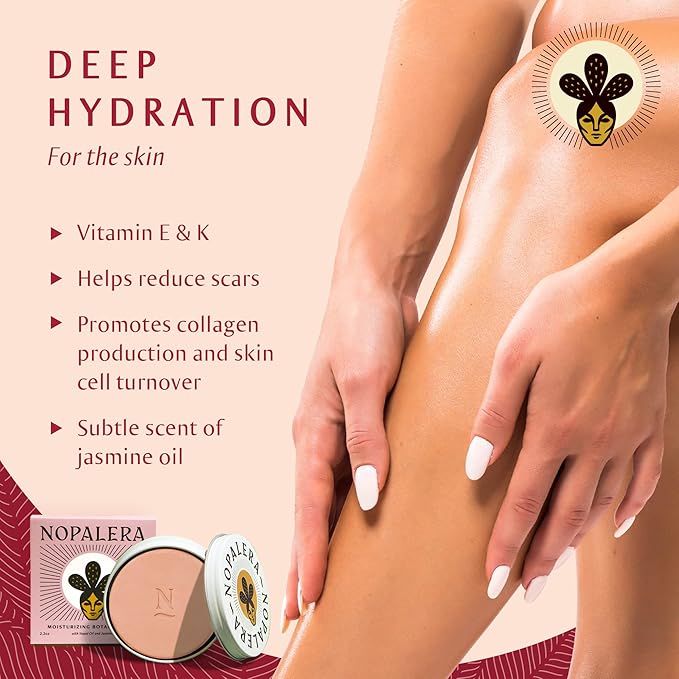 Nopalera Jasmine Lotion Bar, Solid Plant-Based Body Moisturizer with Nopal Cactus Oil, Clean Vegan Formula, Pink, 2.2 oz, As Seen on Shark Tank