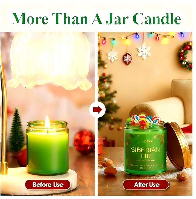 Christmas Soy Candles for Christmas Home Decor Non-Toxic Aromatherapy Scented Candles for Holiday Christmas Gifts, Cozy Cute Jar Candle, Winter Candle for Women Men, Apple Mulled Cider Scent Candle