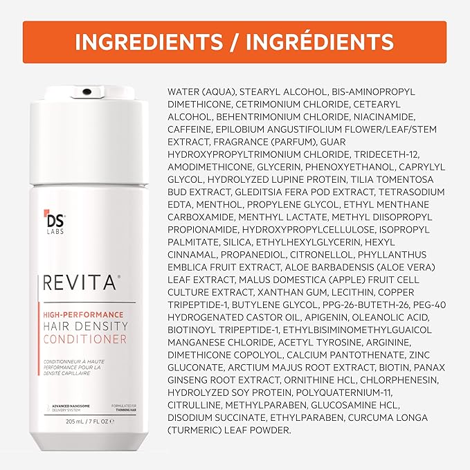 DS Labs Revita Conditioner, 100 mL – Scalp Refreshing Hydration for Fuller Looking, Weightless Hydration, Caffeine, Turmeric, Sulfate & Silicone Free, Color Safe, For Men & Women