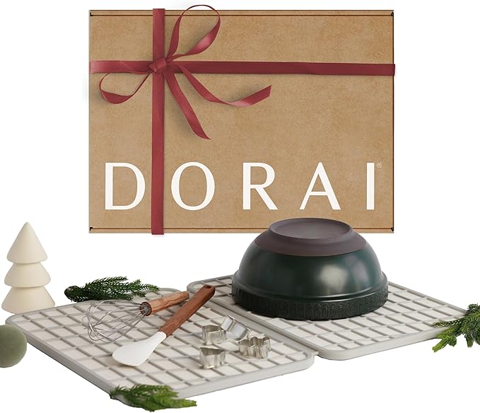Dorai Home Large Dish Pad – 40% More Drying Space, Eco-Friendly Quick-Drying Stone Mat for Kitchen, 24.6" x 16.5", Sandstone
