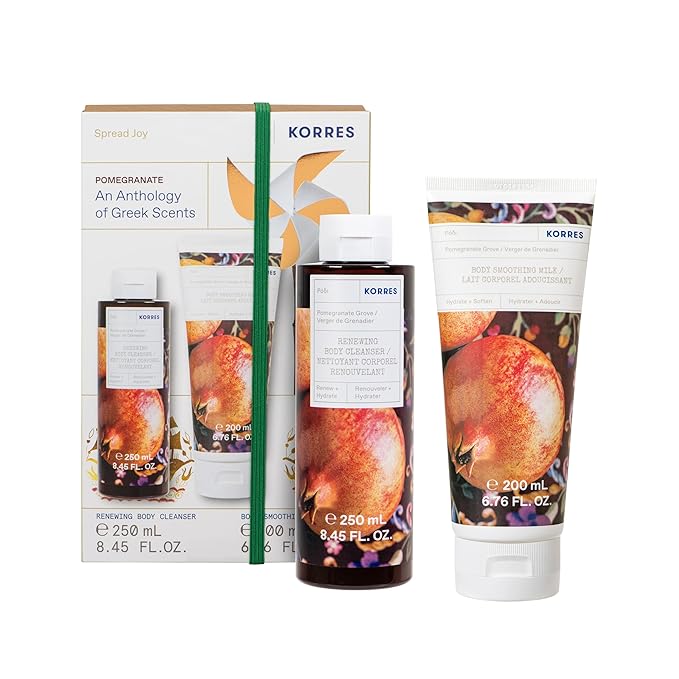KORRES Vanilla Cinnamon Body Care Gift Set, Value Set for Men and Women, Fragrance of Creamy Vanilla and Warm, Spicy Cinnamon, Shower Gel 250 ml and Body Milk 200 ml, Vegan