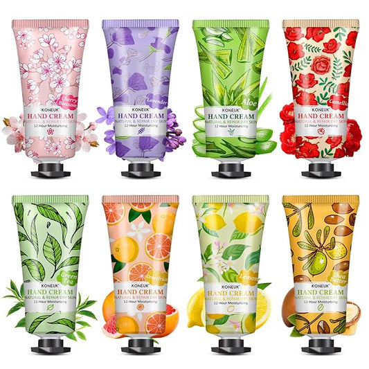 8 Pack Hand Cream Set, Stocking Stuffers for Women, Wedding Favors, Bulk Hand Lotion Travel Size for Dry Cracked Hands, Moisturizing Hand Cream for Thank You Gifts and Christmas Gifts