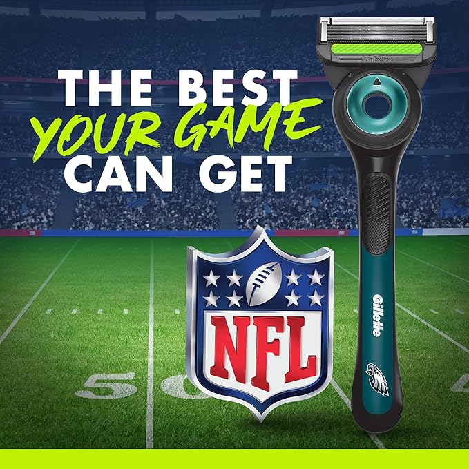 Gillette Labs Special NFL Eagles Edition Shaving Razor for Men - 1 Handle, 1 Razor Blade Refill, Perfect for Game Day Grooming, GilletteLabs with Exfoliating Bar