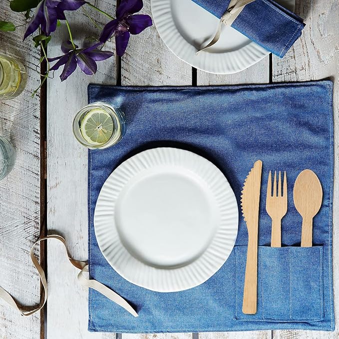 Boobam Econatural Products Bamboo Utensils - Natural Disposable Wooden Cutlery for Party, Eating, Camping, Picnic, Wedding, Birthday - Eco-Conscious Plant-Based Compostable Forks - Box of 24 Pieces