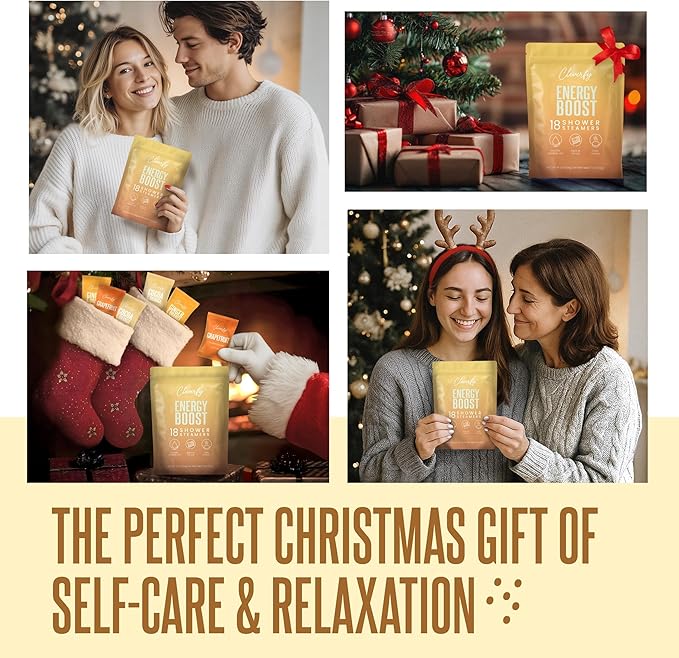 Cleverfy Citrus Shower Steamers Aromatherapy – Stocking Stuffers for Teen Girls, Women and Wife – Christmas Gifts for Teens and Women – White Elephant Gifts for Adults – 18 Tablets