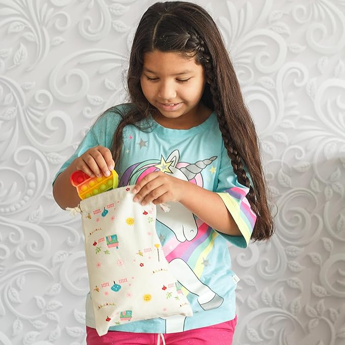 12 pcs Reusable gift bags. Bonus: 15 Gift tags & String. Multipurpose Gift wrap bags. Fabric gift bags. Gift bags assorted sizes for Holiday gifts, birthdays, parties. 12th Ed.