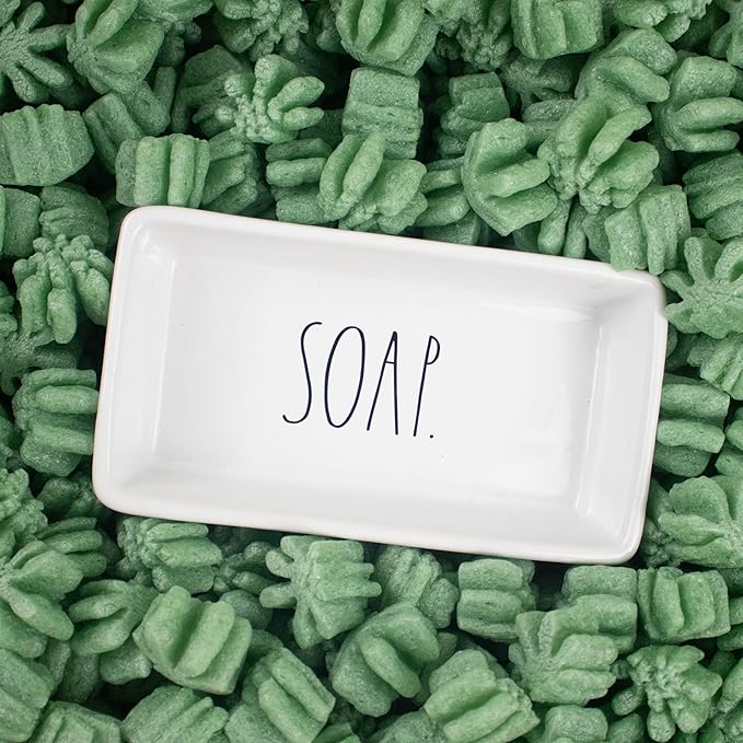 Magicwater Supply - .25 Cu Ft - Green Leaf Shaped Recycled Anti Static Packing Peanuts - Compostable & Biodegradable Cushion for Shipping - Dust-Free & Abrasion Resistant - Void Filler