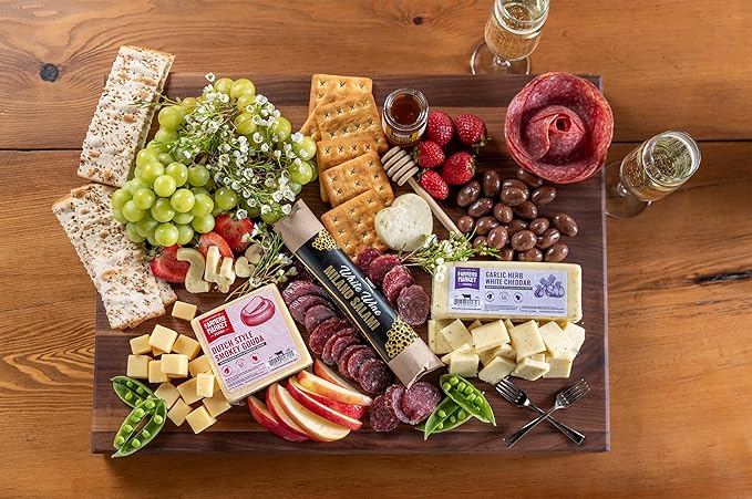 Farmers Market Gift Basket, Gluten Free, Keto, Paleo, Low Sodium, Zero Sugar, Wisconsin Cheese Gift Sets, Classic Cheese Assortment