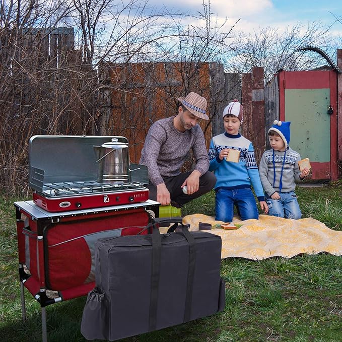REDCAMP Camp Stove Burner Carry Bag, Stove Carry Case Portable for Camping Stove Gas Grill Accessories, 24" L x 5.1" W x 17.7" H