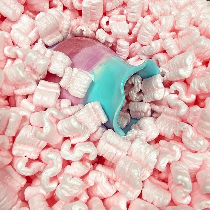 Pink Packing Peanuts, 14 Cubic Feet, Anti-Static S Shaped Cushion For Shipping, Storage & Void Filling, Anti-Static Cushion For Shipping