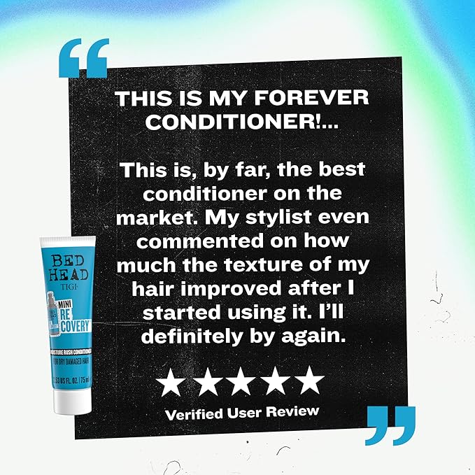 Bed Head by TIGI Recovery Conditioner, Travel Mini, 2.53 fl oz (Pack of 2)