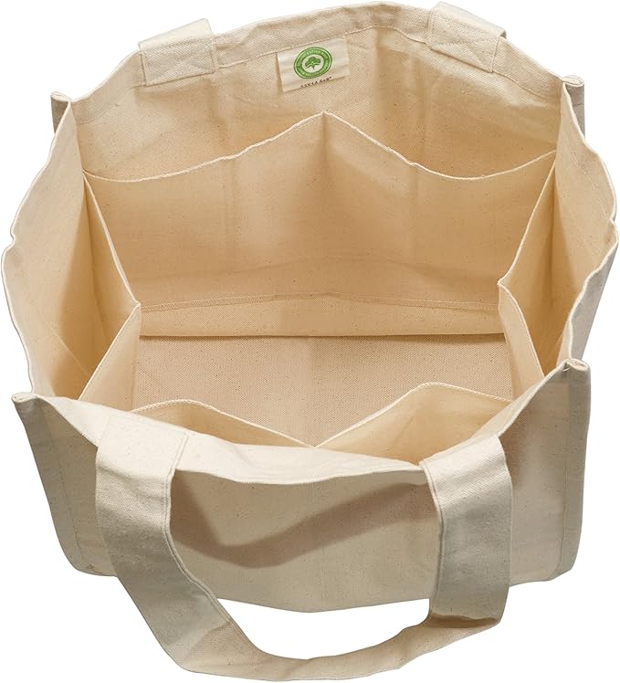 Best Cloth Tote Shopping Bags Heavy Duty & Premium - Reusable Canvas Shopping Bags for Groceries - Washable & Eco-friendly Cloth Beach Bags with Handles - Perfect Picnic Tote Bags (2 Bags)