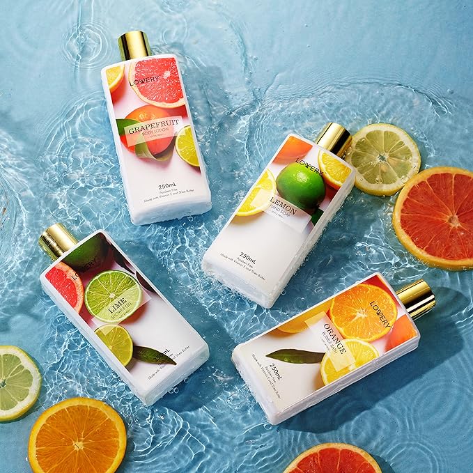 Christmas Gifts for Women, 20Pc Care Package, Bath Gift Baskets for Men, Mom, Her, Sister, Best Friends in Orange, Lemon, Lime & Grapefruit Scents, Stress Relief Spa Kit, Thank You, Birthday Gifts