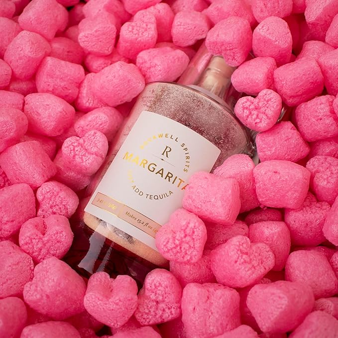 Magicwater Supply - .5 Cu Ft - Pink Heart Shaped Recycled Anti Static Packing Peanuts - Compostable & Biodegradable Cushion for Shipping - Dust-Free & Abrasion Resistant - Void Filler