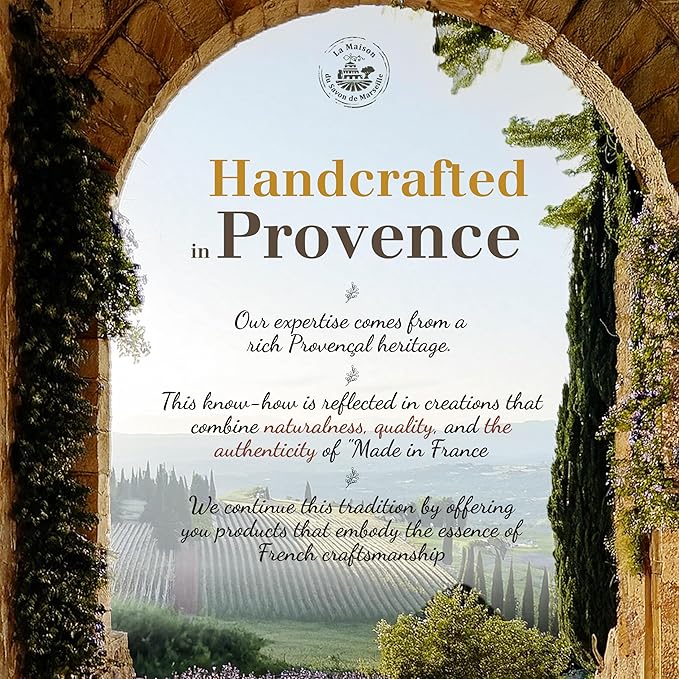 Hand & Body Soap Bars Trio - Lavender Moisturizing French Soap with Organic Shea Butter - Rich Creamy Lather - 97% Natural Ingredients - Solid Bath Cleanser Made in Provence - 3x4.4 oz