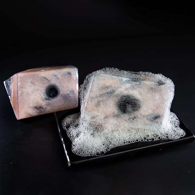 Earth & Home Rock Soap Gift Set of 2- Mothers Day Gift- Decorative Scented Gemstone Soap with Crystals (Jade & Black Obsidian) Inside- with Natural Ingredients & Essential Oil