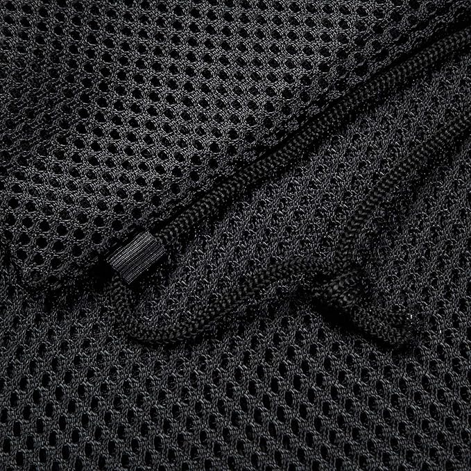Frienda Mesh Drawstring Backpack Bag Multifunction Mesh Bag for Beach, Swimming, Gym, Clothes, Travel, Workout Gear (Black)
