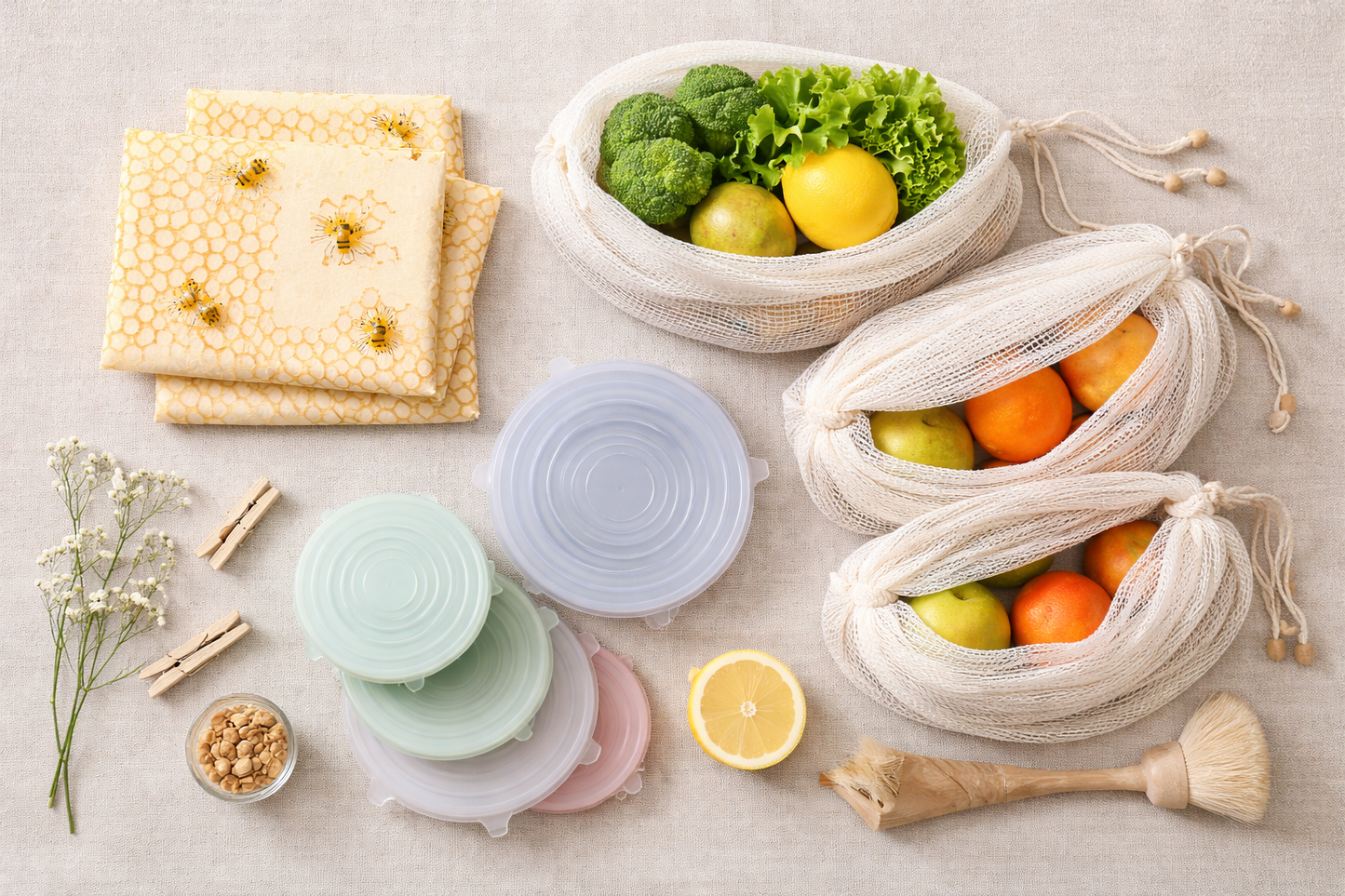 Zero Waste Starter Kit – Reusable Kitchen Essentials Bundle