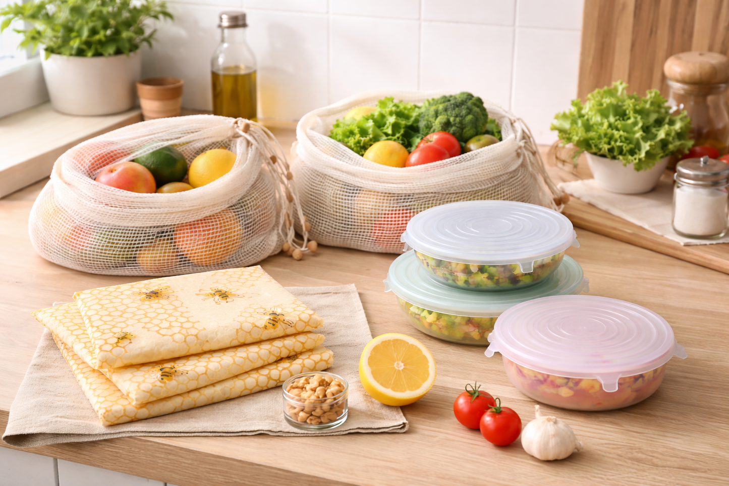 Zero Waste Starter Kit – Reusable Kitchen Essentials Bundle